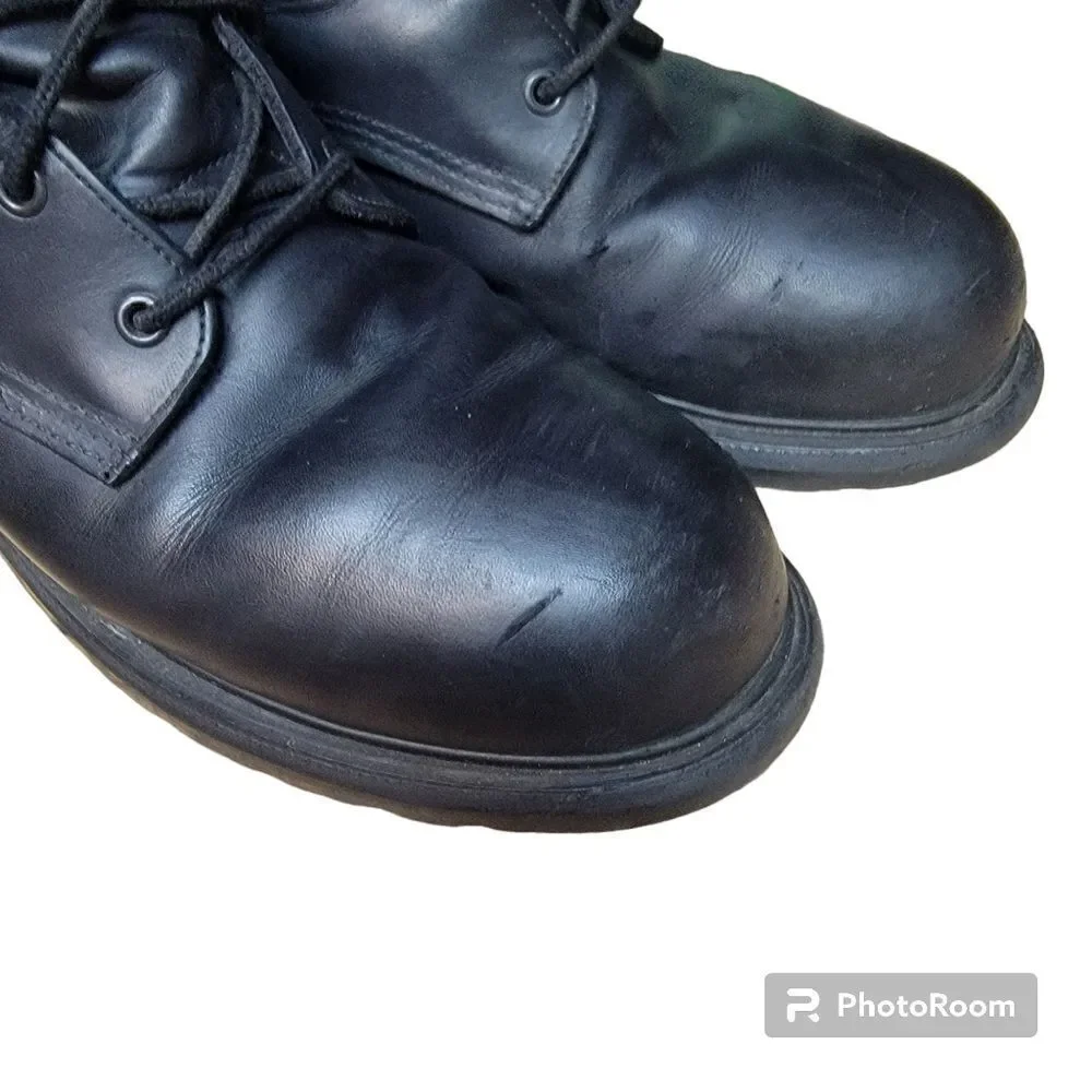 COPY - Red Wing Men's Black Leather Gore-Tex  Steel Toe Work Boots. Size 12